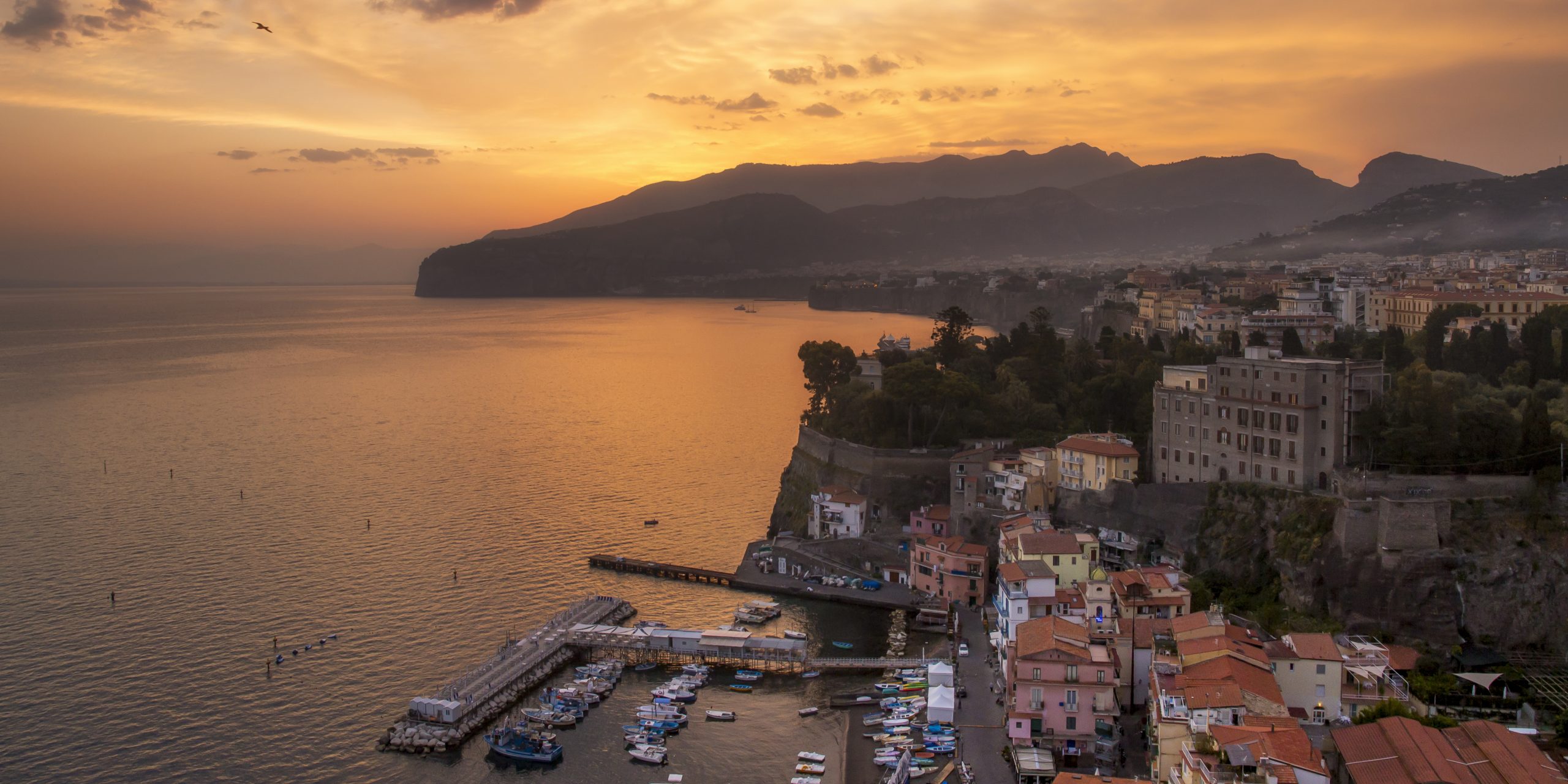 Villa Comunale Sorrento sunset