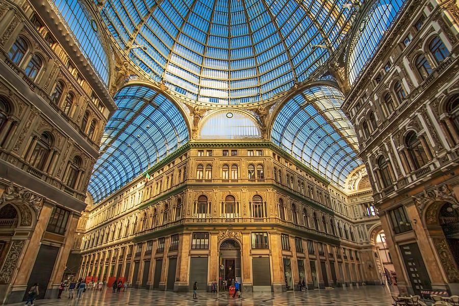 Iconic landmarks in Naples, Italy