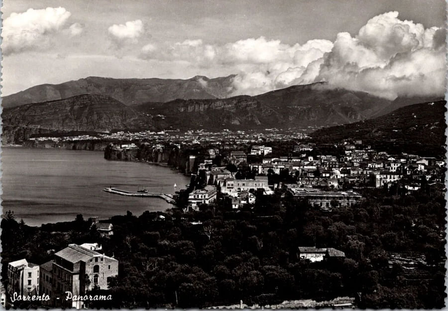 Panoramic view of Sorrento and Naples, Italy