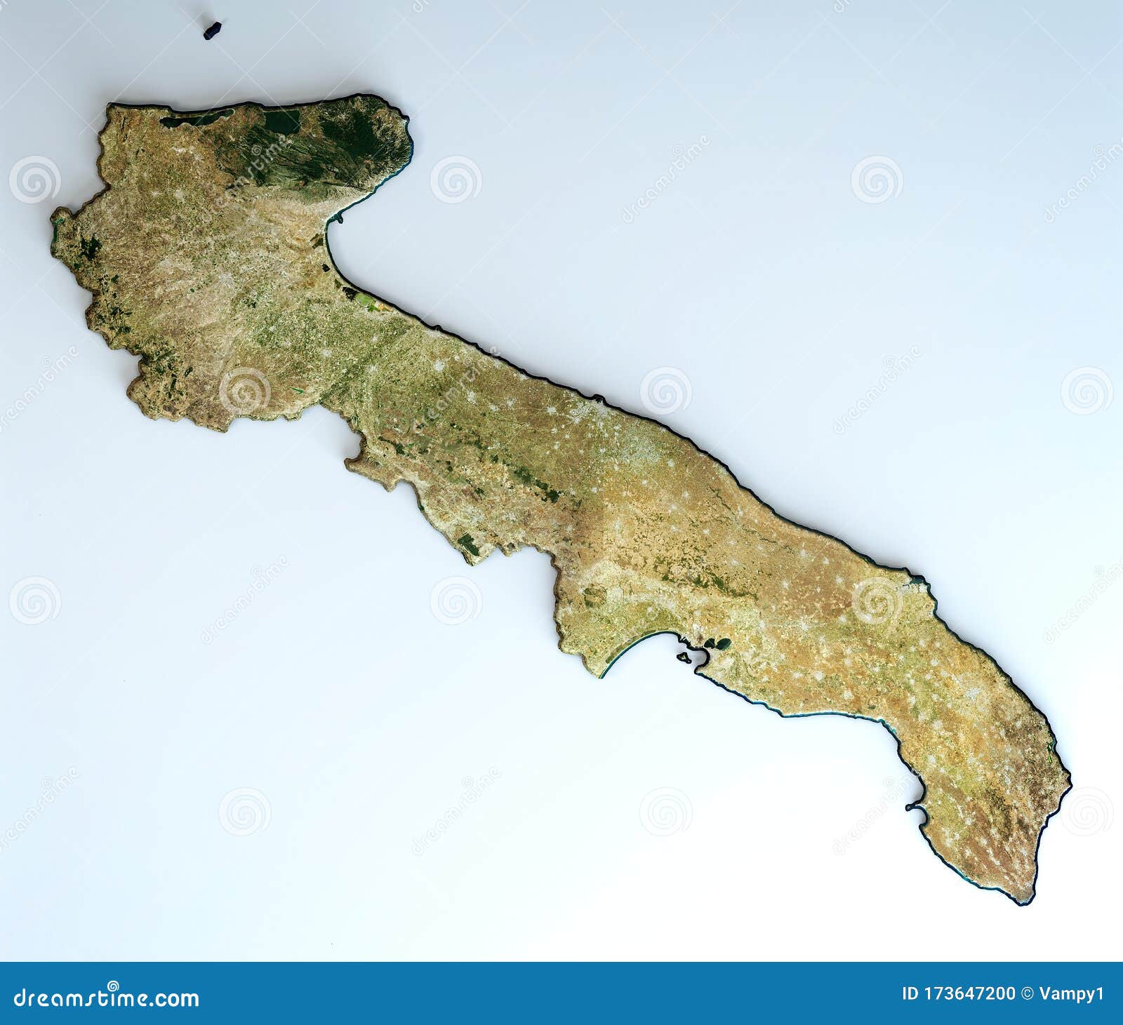 Map highlighting the regions of Puglia and Piedmont in Italy
