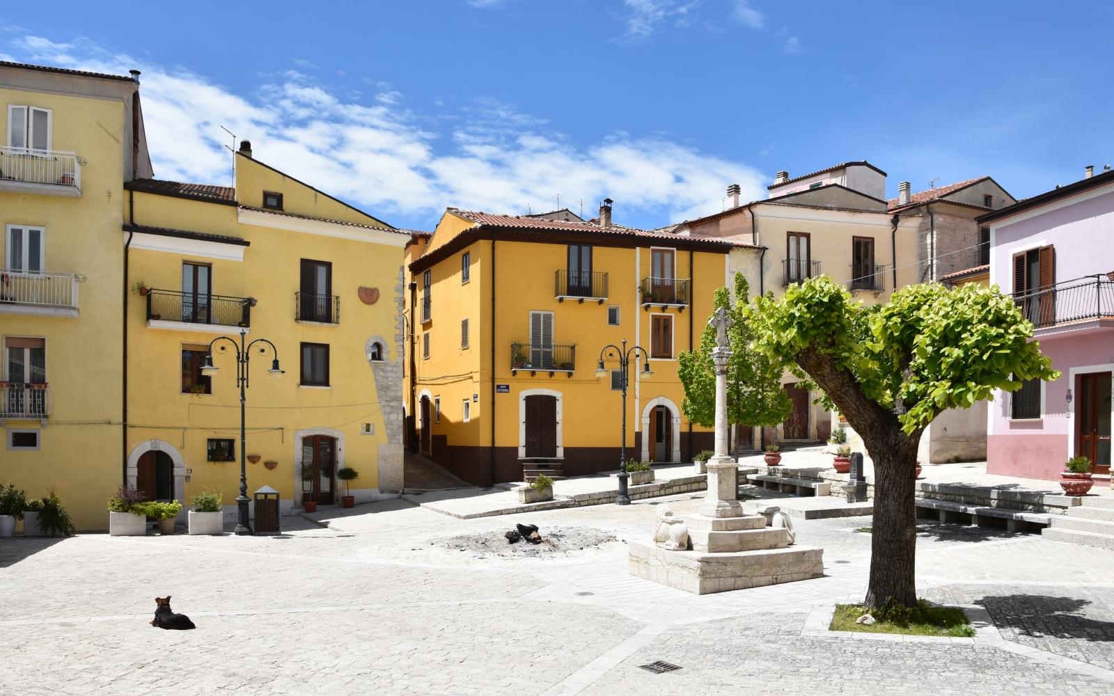 Scenic view of the historic town of Isernia in the region of Molise, Italy